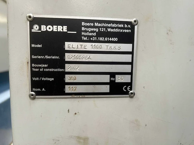 Boere - elite 1100 tkks & bkks - breedbandschuurmachine - 2002 - afbeelding 35 van  41