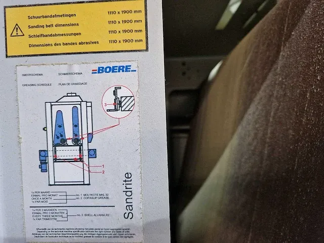Boere - sandrite 1100c - breedbandschuurmachine - afbeelding 14 van  27