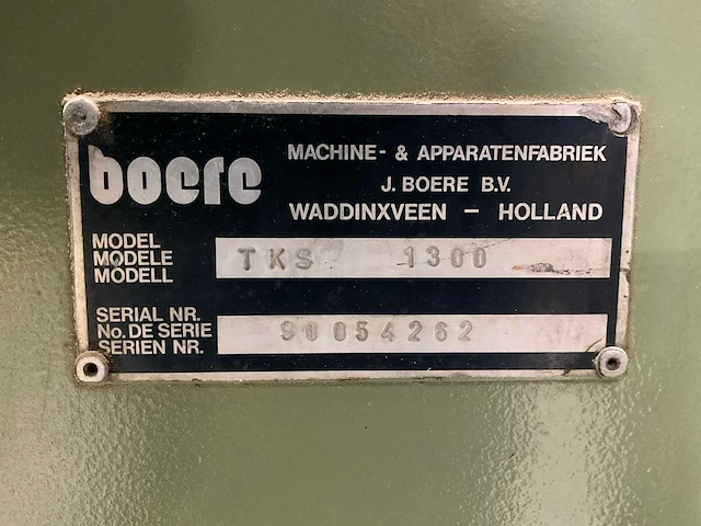 Boere tks 1300 breedbandschuurmachine - afbeelding 7 van  16