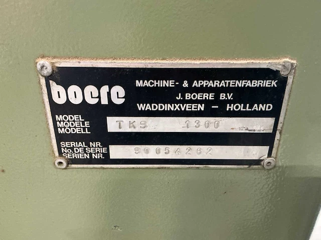 Boere tks1300 breedbandschuurmachine - afbeelding 5 van  10