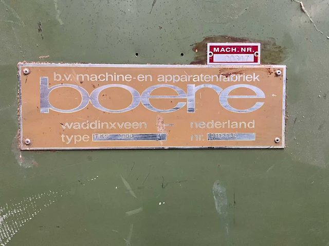 Boere tks800 bandschuurmachine - afbeelding 12 van  13