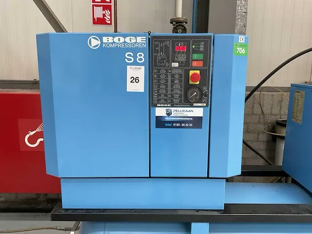 Boge s8, dp11 schroefcompressor met koeler - afbeelding 4 van  11