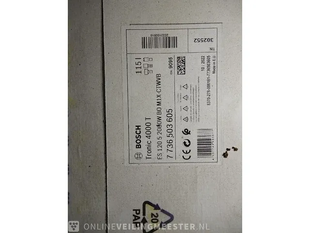 Boiler bosch, tronic t - afbeelding 3 van  4