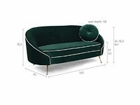 Bold monkey - don't love me love sofa dark green - bankstel - afbeelding 4 van  11