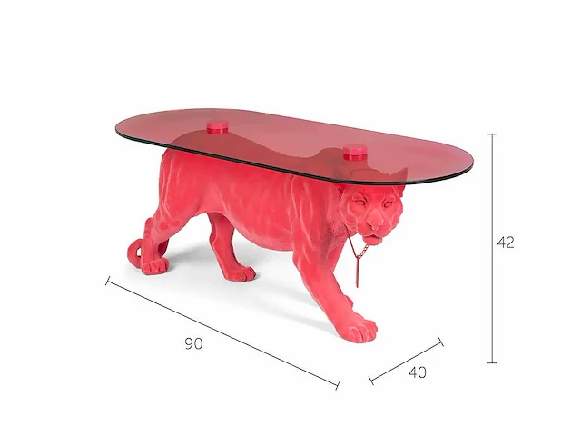 Bold monkey - dope as hell coffee table pink - salontafel - afbeelding 6 van  12