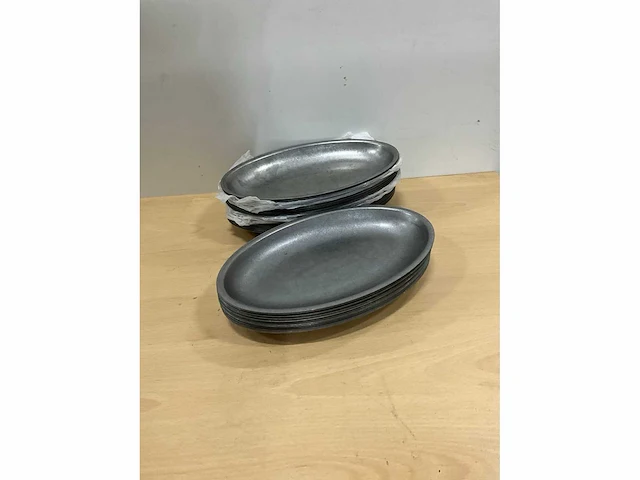 Bon bistro ovale metalen schaaltjes (65x) - afbeelding 2 van  6