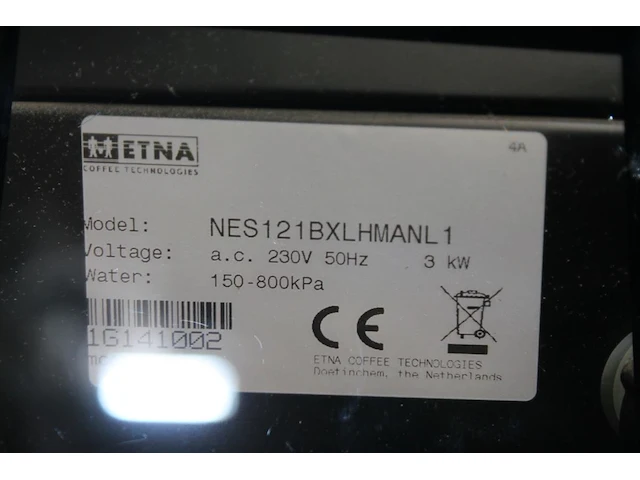 Bonenkoffiemachine etna nes121bxlhmanl1. afmeting 32 x 59 x 90 cm. - afbeelding 4 van  4