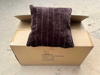 Bont kussen bruin 45x45cm (8x) - afbeelding 2 van  5