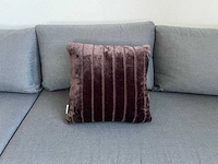 Bont kussen bruin 45x45cm (8x) - afbeelding 5 van  5
