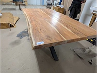 Boomstam - eetkamertafel 200 cm. - afbeelding 1 van  2