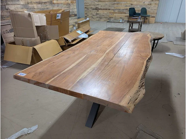 Boomstam - eetkamertafel 200 cm. - afbeelding 2 van  2
