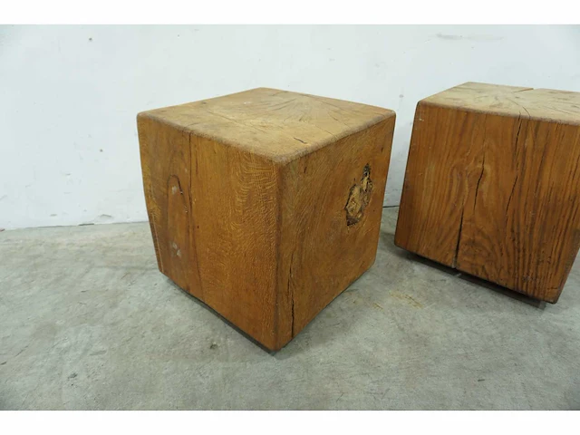Boomstam bijzettafel (2x) - afbeelding 2 van  4