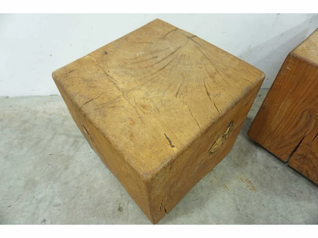 Boomstam bijzettafel (2x) - afbeelding 3 van  4