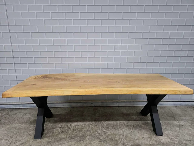 Boomstam eetkamertafel - afbeelding 1 van  6