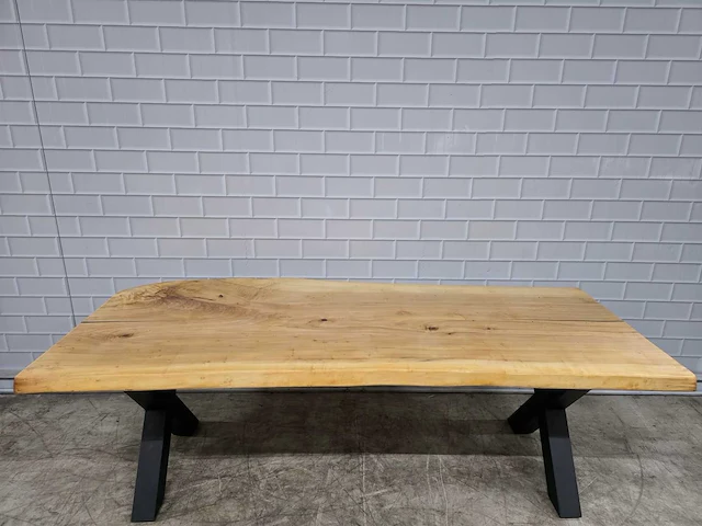 Boomstam eetkamertafel - afbeelding 2 van  6