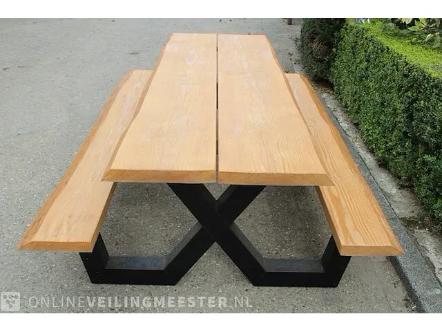 Boomstam picknicktafel - afbeelding 2 van  4