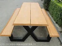 Boomstam picknicktafel - afbeelding 2 van  4