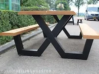 Boomstam picknicktafel - afbeelding 3 van  4