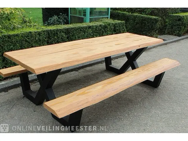 Boomstam picknicktafel - afbeelding 4 van  4