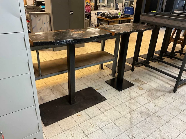 Boomstam statafels (2x) - afbeelding 1 van  7