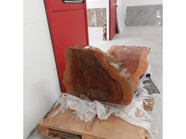 Boomstam tafel l shape tropisch hardhout, 2025 - afbeelding 3 van  12
