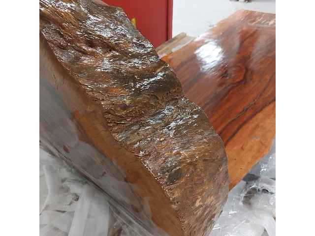 Boomstam tafel l shape tropisch hardhout, 2025 - afbeelding 4 van  12