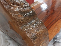 Boomstam tafel l shape tropisch hardhout, 2025 - afbeelding 4 van  12