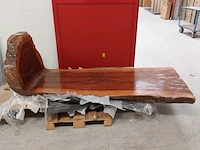 Boomstam tafel l shape tropisch hardhout, 2025 - afbeelding 1 van  12