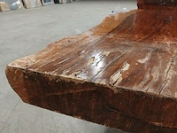 Boomstam tafel l shape tropisch hardhout, 2025 - afbeelding 10 van  12