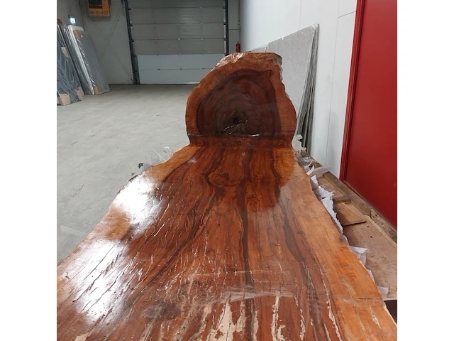 Boomstam tafel l shape tropisch hardhout, 2025 - afbeelding 12 van  12