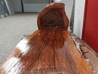 Boomstam tafel l shape tropisch hardhout, 2025 - afbeelding 12 van  12