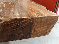 Boomstam tafel l shape tropisch hardhout, 2025 - afbeelding 8 van  12