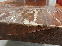 Boomstam tafel l shape tropisch hardhout, 2025 - afbeelding 9 van  12