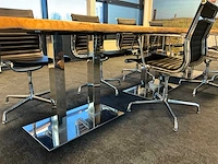 Boomstam vergadertafel met 8 vergaderstoelen - afbeelding 5 van  8