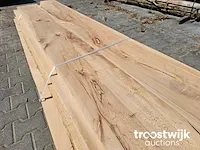Boomstamplanken diverse houtsoorten en afmetingen, ovengedroogd en geschaafd 17 stuks 201-270cm breedte 27cm dikte 4,5cm - afbeelding 6 van  7