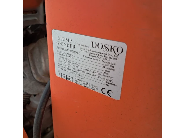Boomstronkenhakselaar 13pk, dosko, 337-13h, 2015 - afbeelding 7 van  15