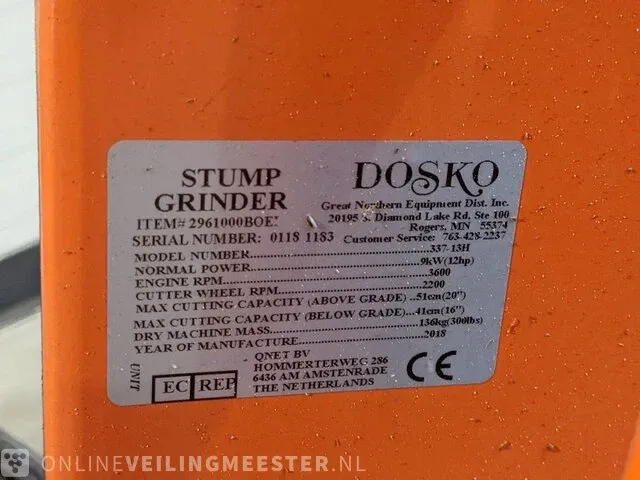 Boomstronkenhakselaar dosko, 337-13h, bouwjaar 2018 - afbeelding 6 van  27