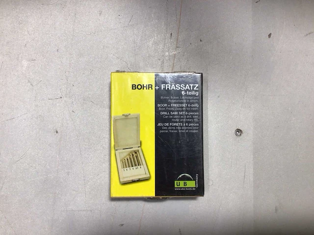 Boor- freesset - 6-delig - hss / tin - afbeelding 1 van  1