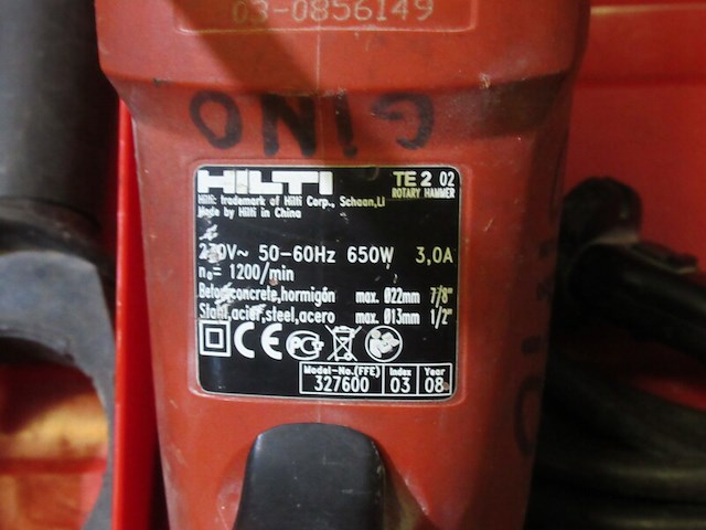 Boorhakhamer hilti, te-2 - afbeelding 3 van  4