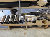 Boorhamer bosch met 6 potboren met diverse doorsneden w.o. 195mm, 155mm en 115mm. - afbeelding 1 van  4