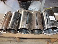 Boorhamer bosch met 6 potboren met diverse doorsneden w.o. 195mm, 155mm en 115mm. - afbeelding 2 van  4