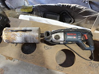 Boorhamer bosch met 6 potboren met diverse doorsneden w.o. 195mm, 155mm en 115mm. - afbeelding 3 van  4