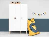 Bopita indy 3-deurskast white/natural - afbeelding 1 van  6