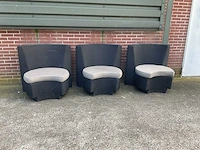 Borek fauteuils (3x)