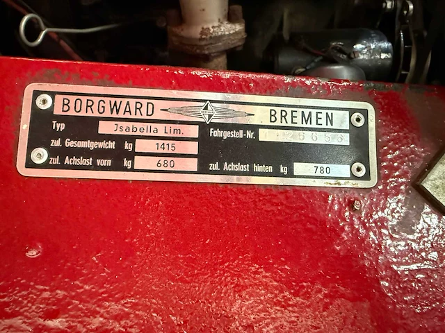 Borgward - isabella - oldtimer - 1959 - afbeelding 14 van  35