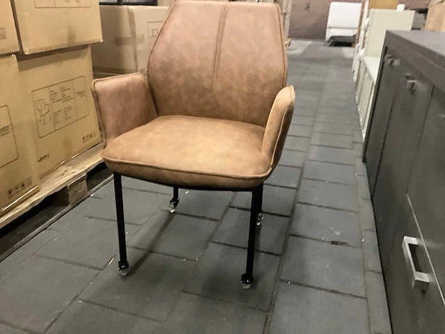 Bortello verrijdbare eetkamerstoel (6x) - afbeelding 2 van  5