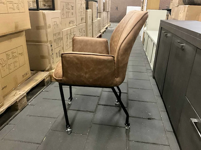 Bortello verrijdbare eetkamerstoel (6x) - afbeelding 4 van  5