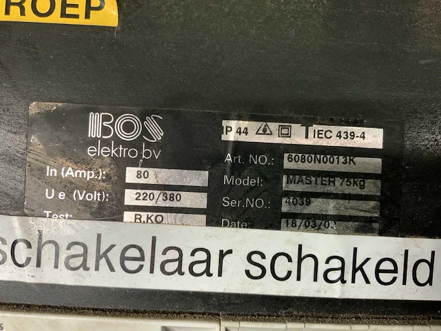 Bos elektro bouwstroomkast - afbeelding 7 van  8