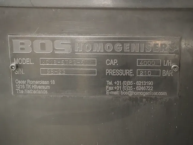 Bos homogenisers/apv - afbeelding 6 van  14