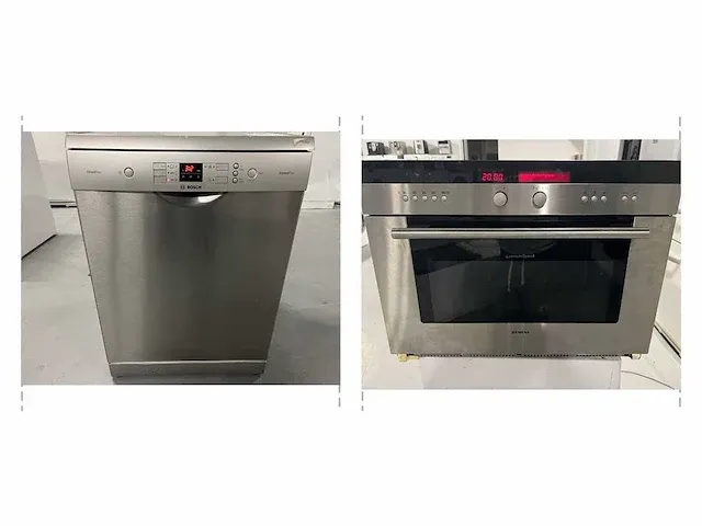 Bosch - bosch vaatwasser + siemens inbouw oven/magnetron - afbeelding 1 van  16